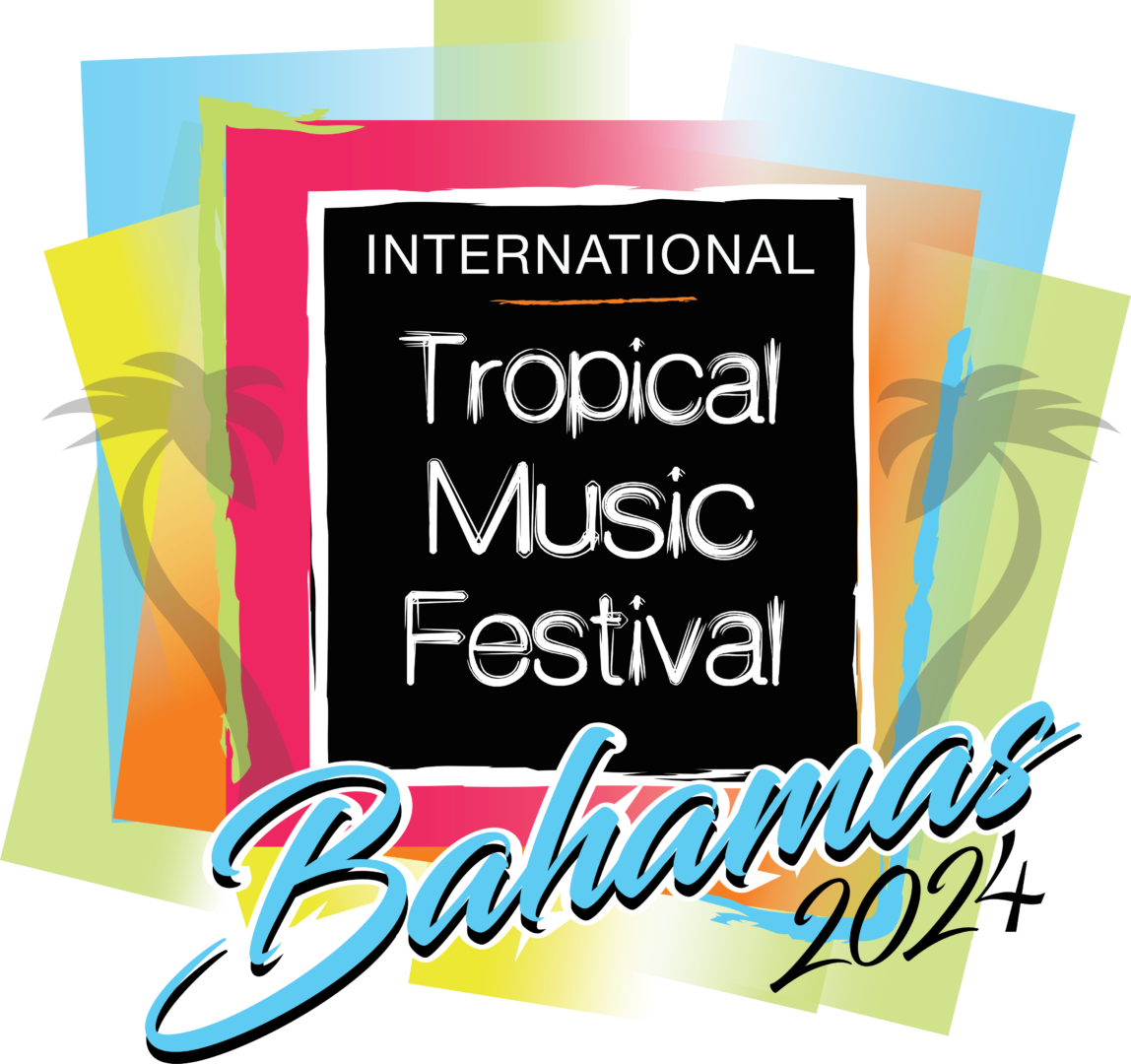 A colorful picture of the bahamas with text that reads " international tropical music festival bahamas 2 0 1 4 ".